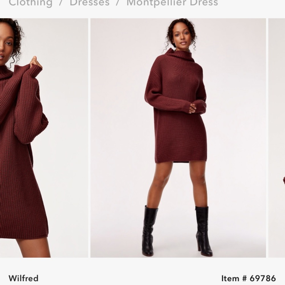 Aritzia montipellier dress, size s/m, black